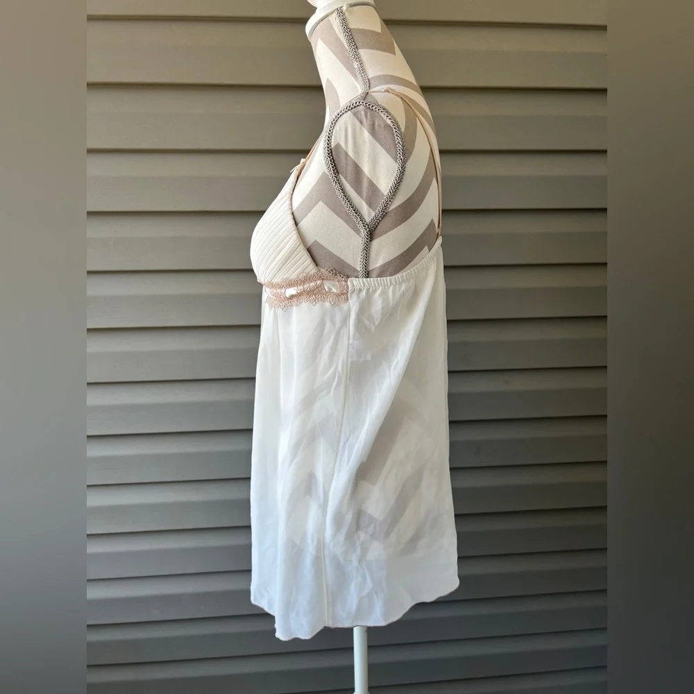 Linea Donatella Women's White and Cream Blouse Sz S